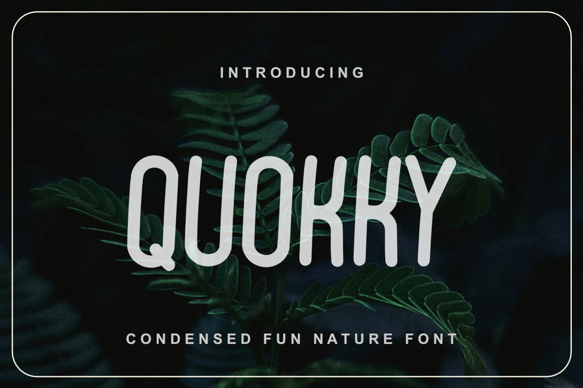 Quokky Condensed Font, a Sans Serif Font by Bayuktx (Photo 1 of 6)