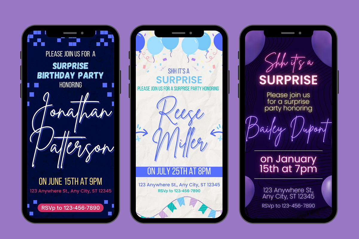 5 Animated Surprise Birthday, a Templates & Theme by TemplateCastleStore (Photo 4 of 9)