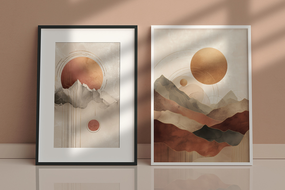 Boho Sunset Illustration, a Decorative Illustration by Housui Patterns (Photo 7 of 9)