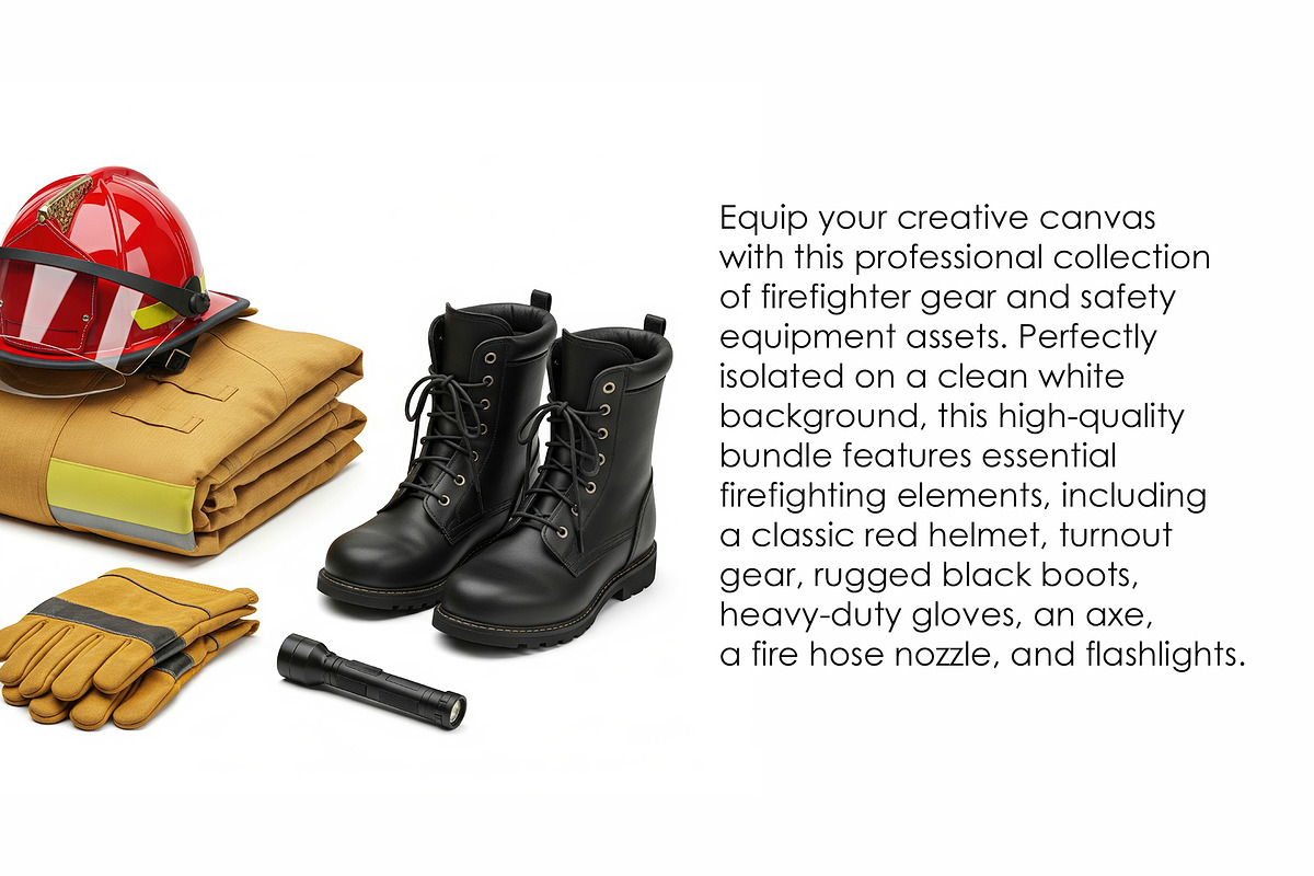 Firefighter Equipment Cutouts, an Education Illustration by StockVerse Creative (Photo 3 of 3)