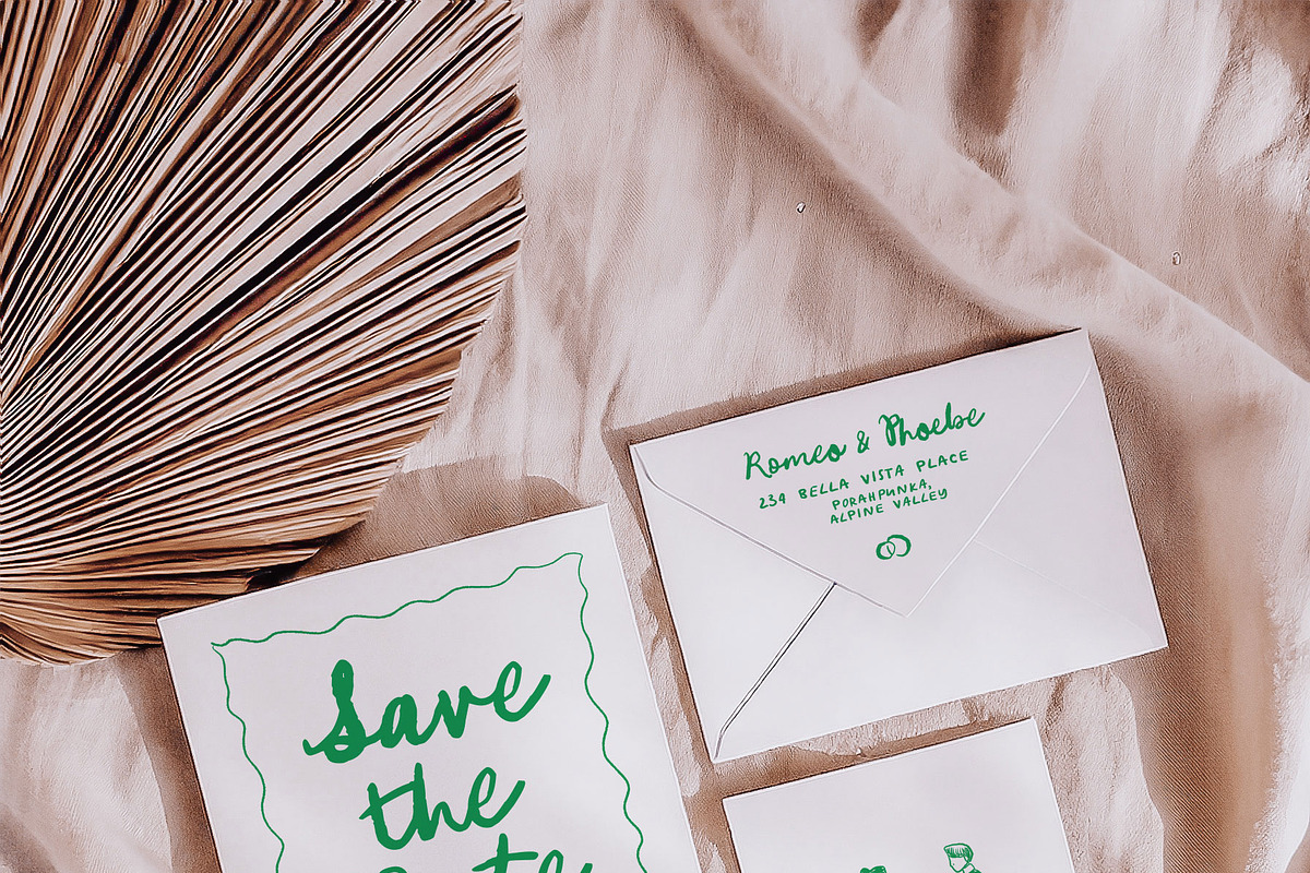 Marguerite Rookers Wedding Font Duo, a Font by Creativeqube Design (Photo 5 of 11)