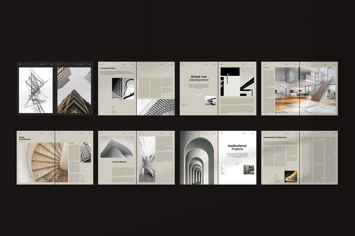 Architecture Portfolio Brochure, a Brochure Template by TemplateFolio-Shop (Photo 28 of 29)