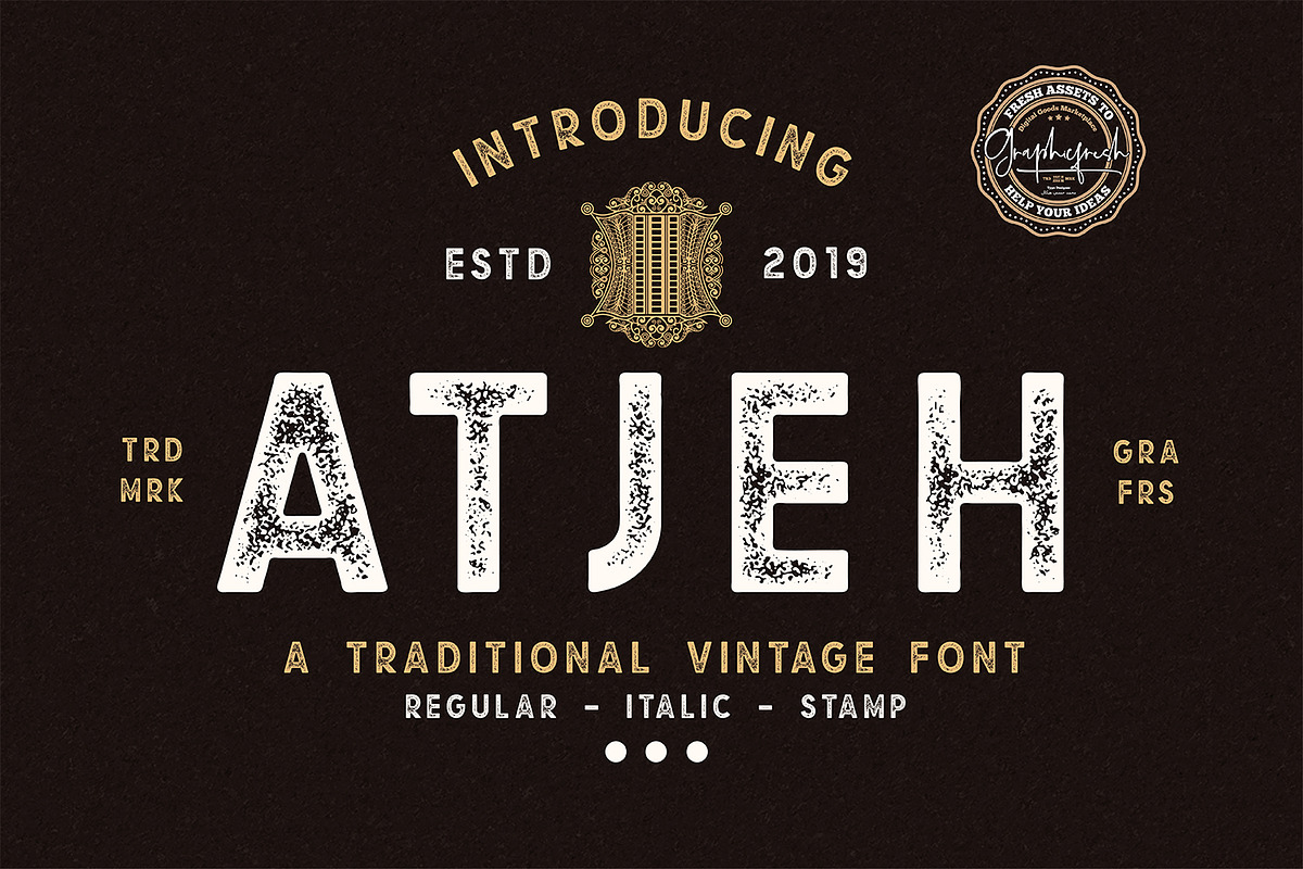 Atjeh - A Traditional Vintage Font