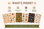 190 Cozy Fall Pattern Bundle, a Pattern Graphic by Daffodil Dream Studio (Thumbnail 2 of 3)