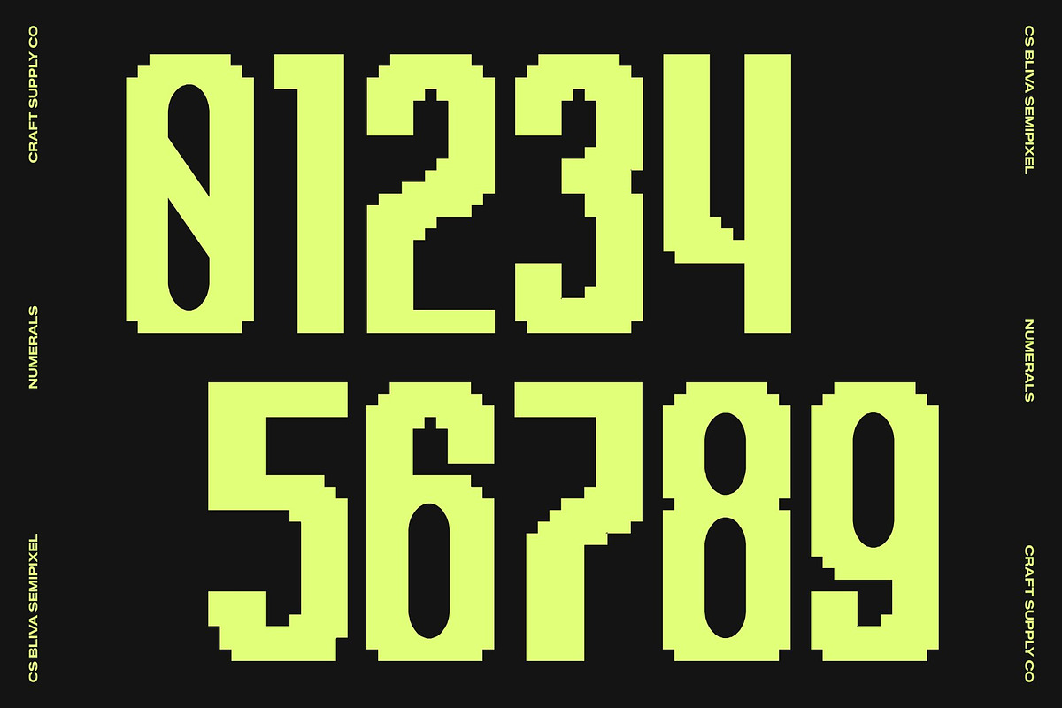 CS Bliva Semipixel, a Sans Serif Font by Craft Supply Co. (Photo 5 of 8)