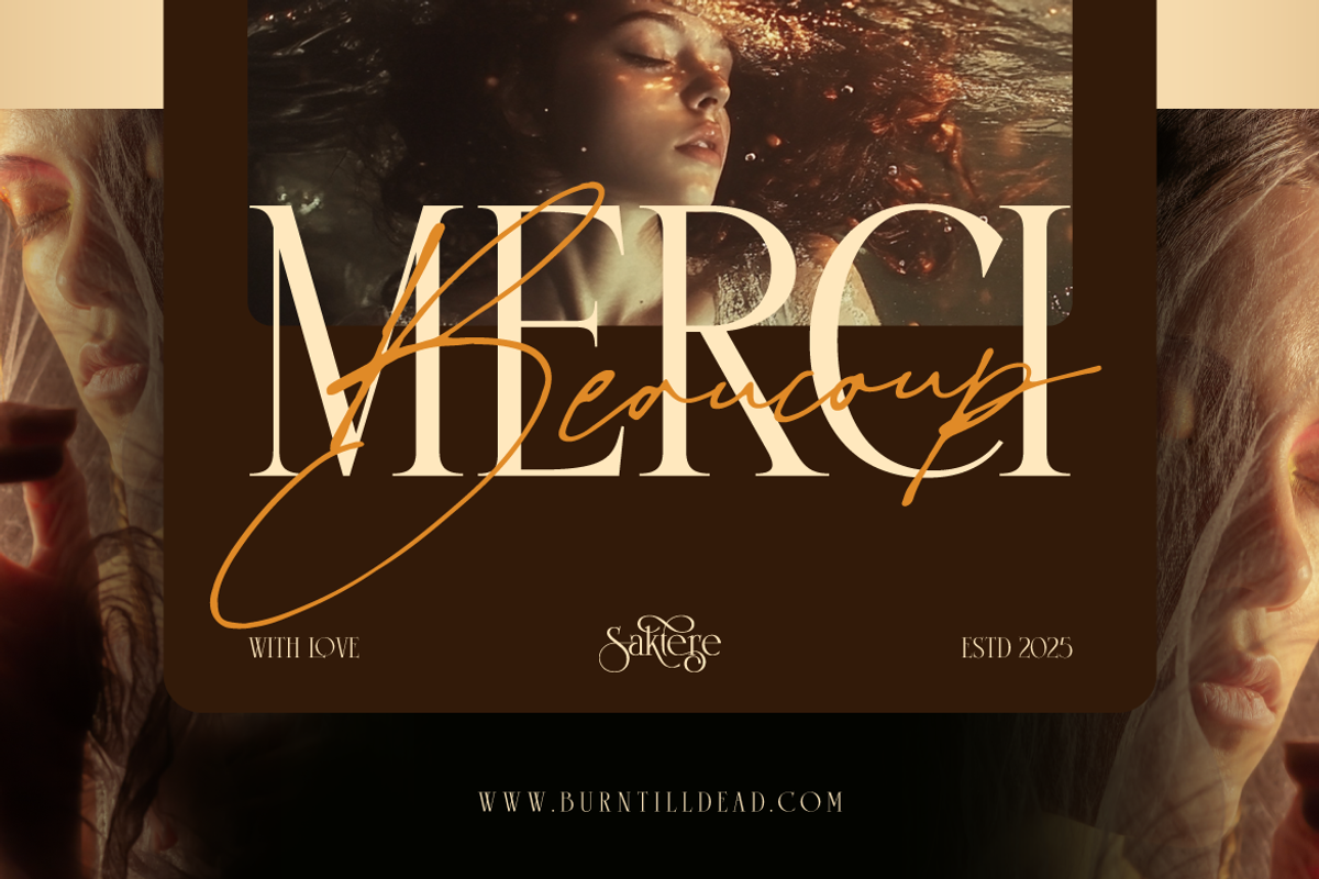 Saktere - Elegant Serif and Script, a Serif Font by Burntilldead (Photo 12 of 12)