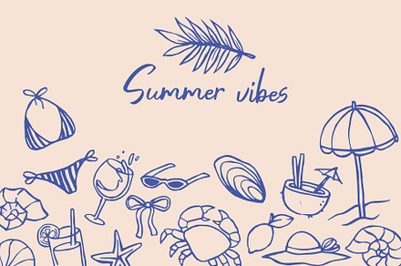 Summer retro collection, an Object Graphic by made by Tanya