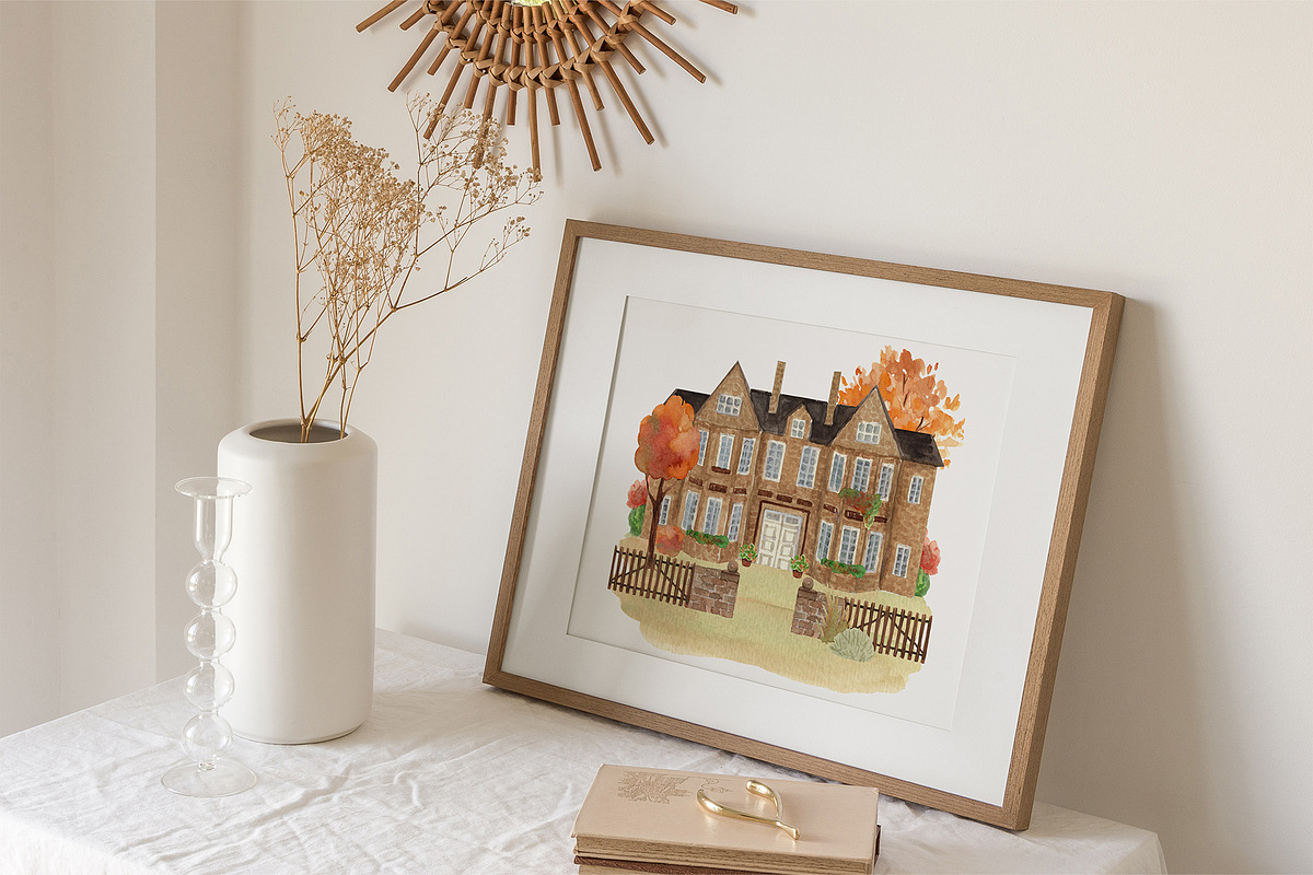 Persimmon Manor Vintage Fall Garden, a Decorative Illustration by Catch the Dream Art (Photo 8 of 15)