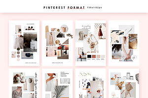 Feminine Mood Board Templates