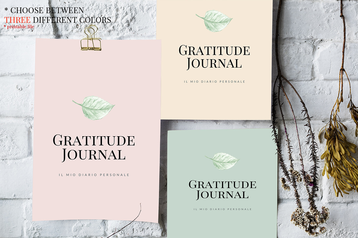 Gratitude Journal -(GREEN Printable), a Brochure Template by Her creative details (Photo 3 of 4)