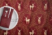 Retro Christmas deers pattern, a Pattern Graphic by SirenaArt (Thumbnail 11 of 12)