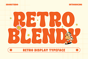 Retro Blendy - Retro Display Font, a Font by Sronstudio (Thumbnail 1 of 12)