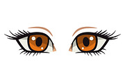 Anime Style Vector Set of Flat Eyes., a Person Illustration by Gomolach (Thumbnail 14 of 25)