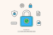 Data Privacy & Cybersecurity, a Technology Illustration by Partikusi Design (Thumbnail 1 of 3)
