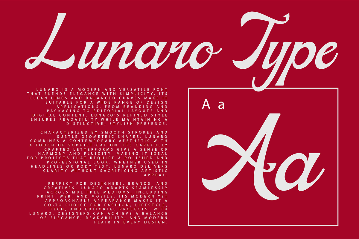 Lunaro - Handwritten Script Font, a Handwritten Font by Hanstype.com