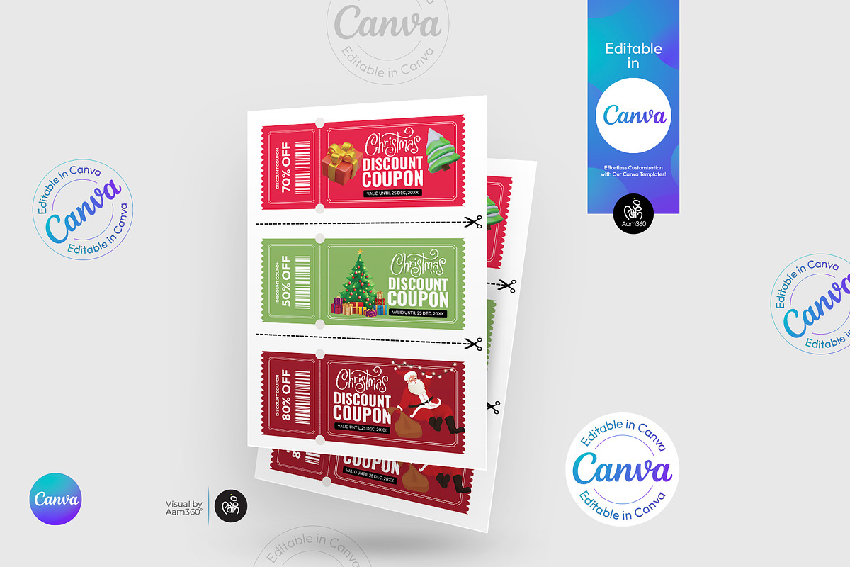 Christmas Coupon Book Template, a Flyer Template by Aam360 (Photo 2 of 3)