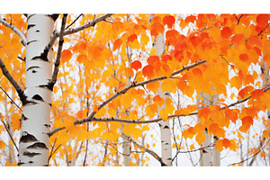 autumn birch branches ai generated, a Background Photo by pikepicture