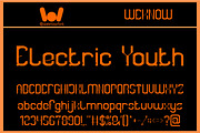 Electric Youth font, a Font by weknow (Thumbnail 1 of 8)