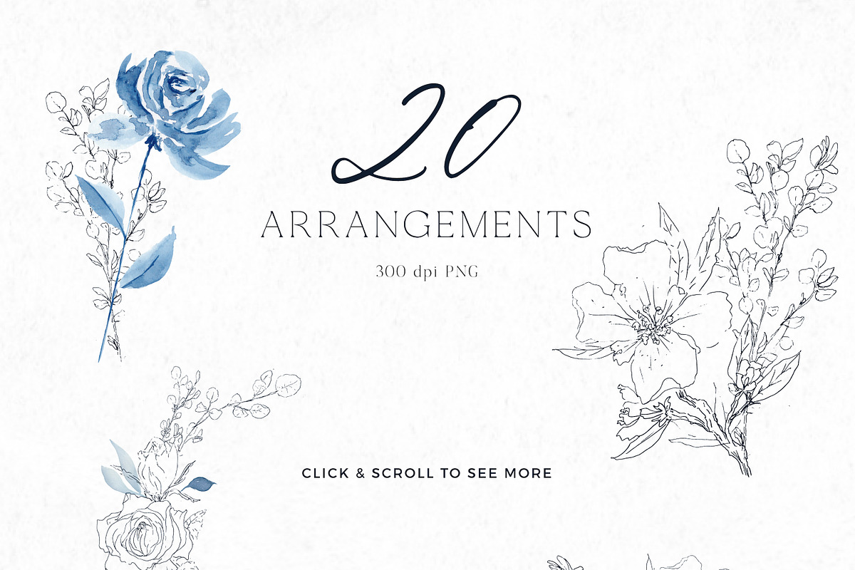 Bonnie Blue - Botanical Clipart, an Illustration by The Autumn Rabbit Ltd (Photo 9 of 9)