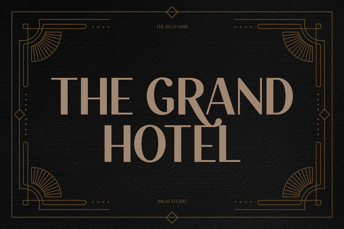The Deco Noir - Art Deco Typeface, a Sans Serif Font by Dikas Studio (Photo 2 of 7)