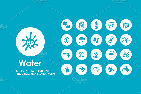 Water Simple Icons