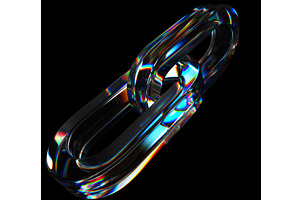3d blockchain hyperlink of glass, a Technology Illustration by Marozhkastudio