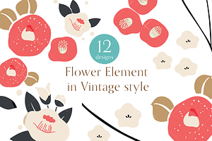 Japanese flower elements