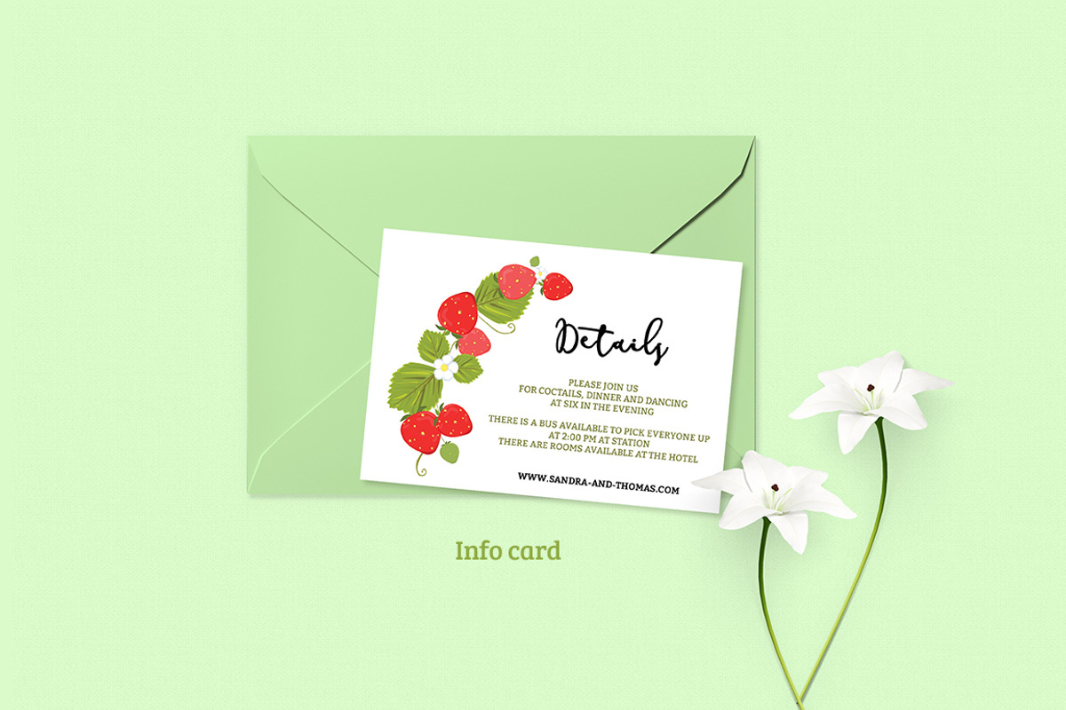 Summer Wedding Invitation Set, an Invitation Template by land art (Photo 3 of 9)