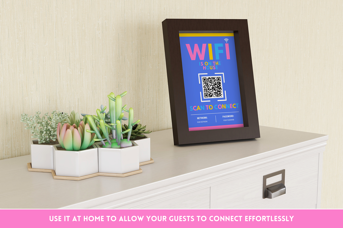 WiFi QR Code Sign - Colorful, a Flyer Template by SunshineStudioBoutique (Photo 8 of 10)