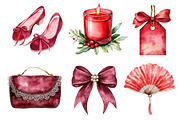 1920 Coquette Christmas Clipart, an Illustration by Dream Creation (Thumbnail 6 of 7)