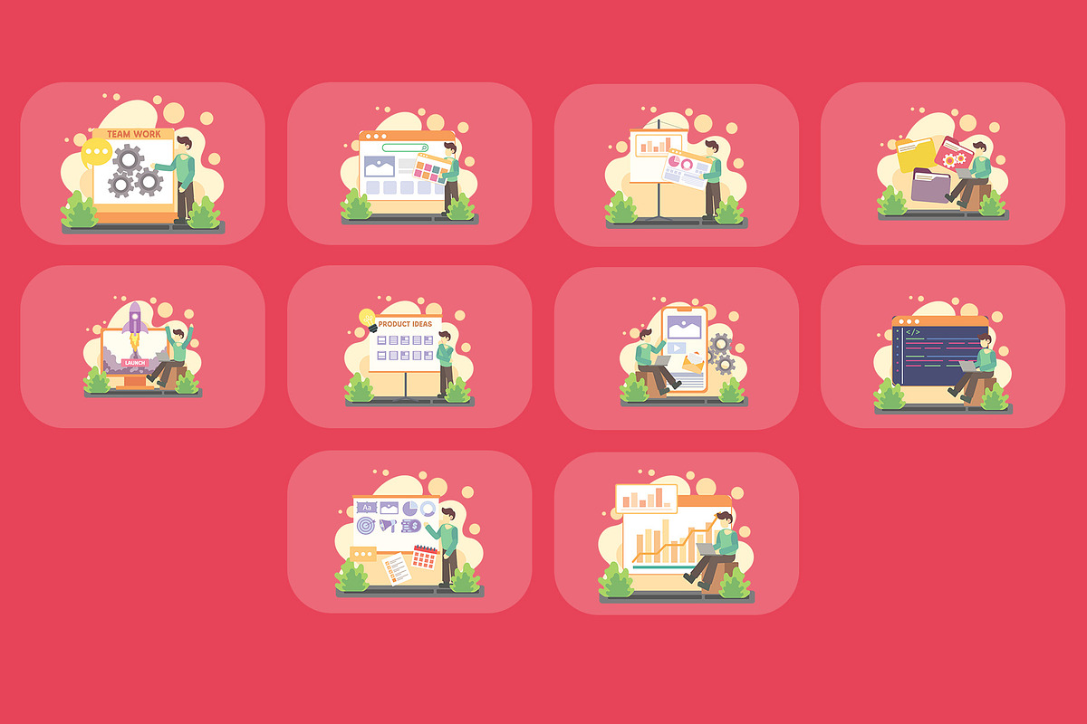 Product Team Illustration Pack, an Illustration by baii09 (Photo 4 of 4)