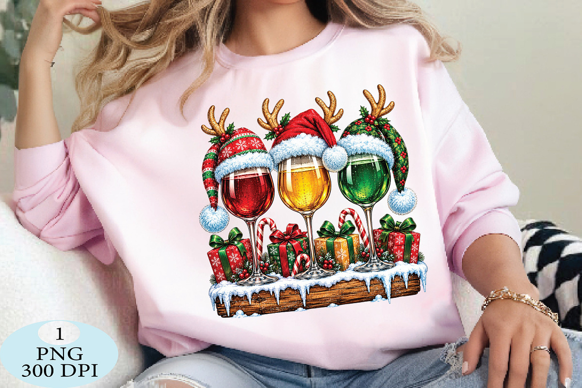 Christmas Wine Glasses PNG, a Seasonal Illustration by Daily.Designs (Photo 3 of 5)