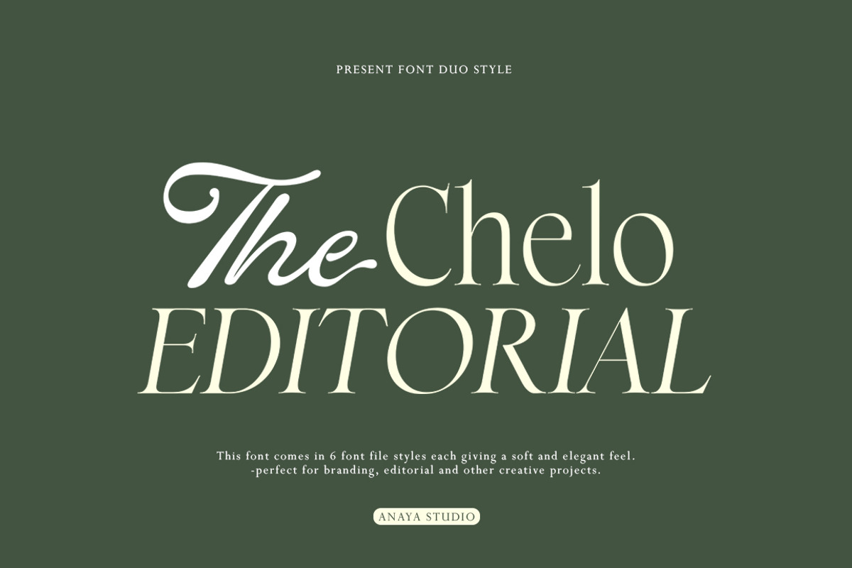 The Chelo Editorial, a Serif Font by AnayaStudio (Photo 1 of 10)