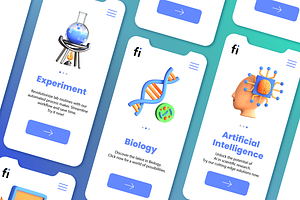 3D Science Icons