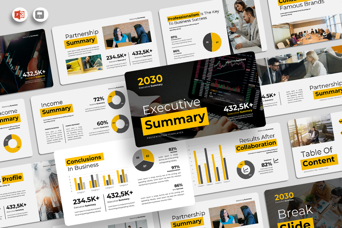 Executive Summary - PowerPoint, a Presentation Template by Iqsiart Studio (Photo 1 of 3)