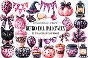 Retro Fall Halloween PNG Clipart, an Illustration by Designworld (Thumbnail 1 of 5)