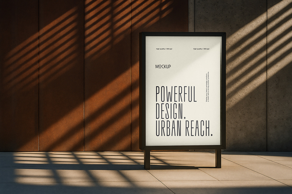 Outdoor Advertising Stand Mockup Set, a Mockup by dpi (Photo 9 of 10)