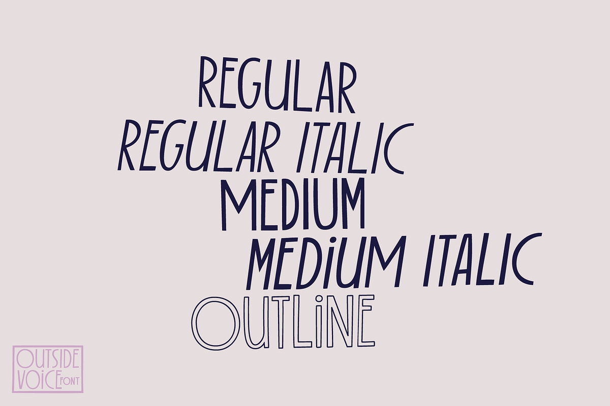 Outside Voice Handwritten Font preview 3