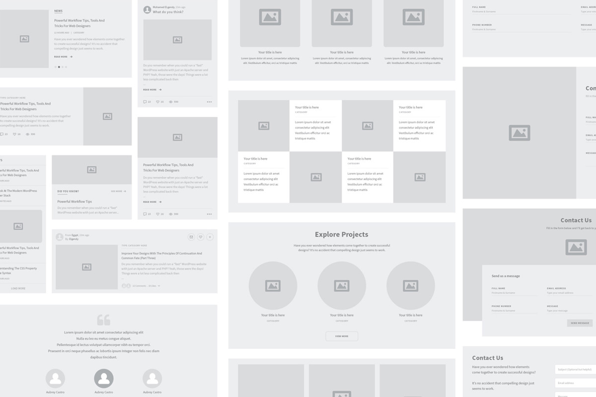 Karuki Wireframe Kit, a Wireframe Template by MahamedElgendy (Photo 2 of 4)