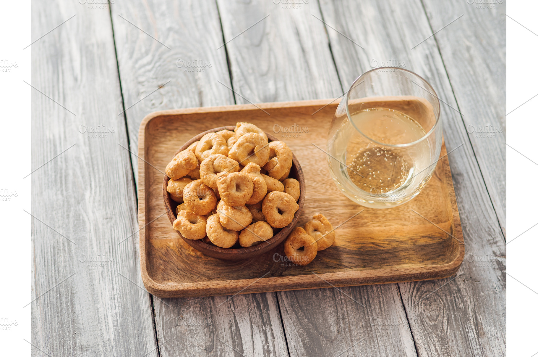 Taralli or tarallini, copy space, a Food & Drink Photo by Fascinadora