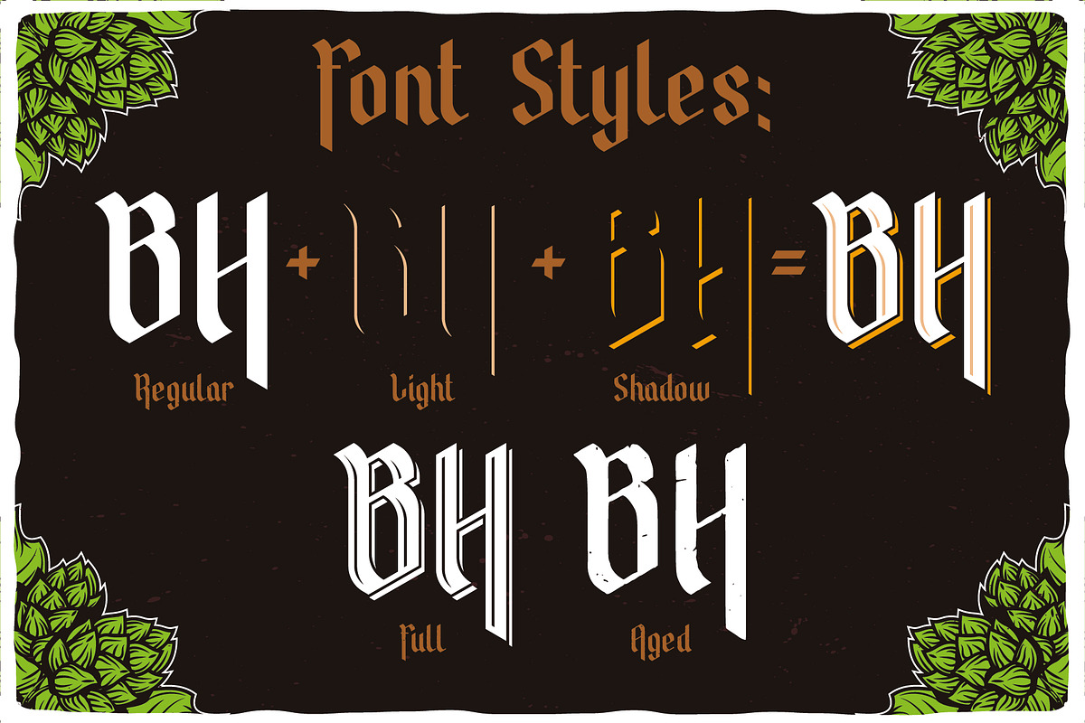 Brew House Label Font, a Blackletter Font by VozzyStock (Photo 3 of 9)