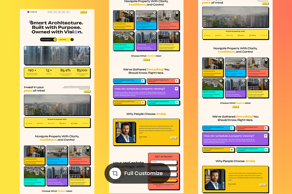 Archiq - Real Estate Landing Page preview 3