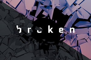 Cracked surface, 3d render