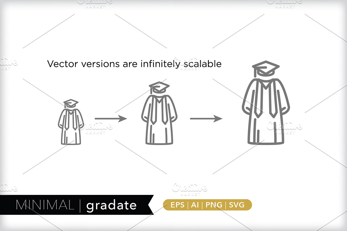 Minimal graduate icons, an Outline Icon by Picture Window (Photo 3 of 5)