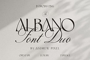 Albano - Luxury Branding Font Duo, a Script Font by AndrewPixelType (Thumbnail 1 of 10)