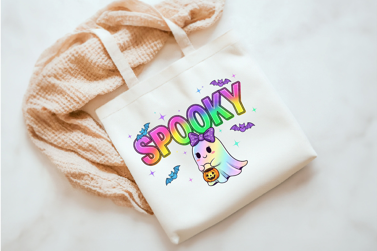 Trendy Halloween Spooky Neon Png, an Illustration by Watercolor design (Photo 2 of 3)