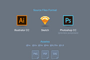 Flat UI Pack 1, an iPhone Mockup by Vectorminator (Thumbnail 4 of 20)