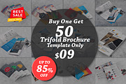 50 Business Trifold Brochures Bundle, a Brochure Template by Genereux Art (Thumbnail 1 of 5)