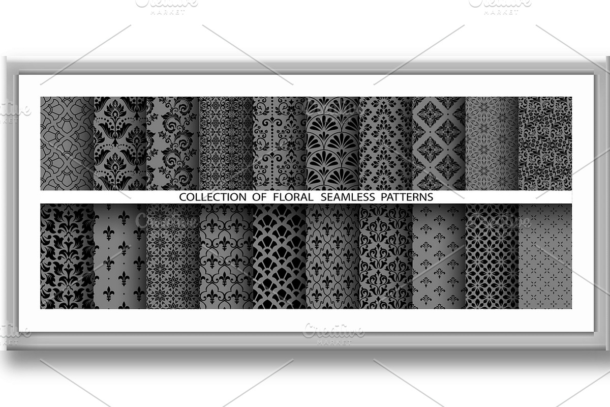 Geometric floral set of patterns, a Pattern Graphic by RODINA (Photo 3 of 3)