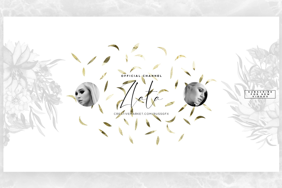 ZLATA Youtube Channel Art Banners, a Social Media Template by RussGFX (Photo 4 of 4)